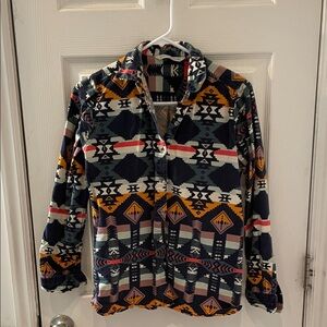 Geometric Patterned Button Up